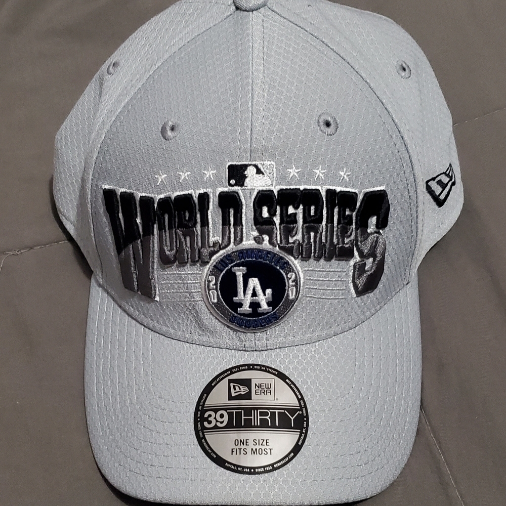 New Era MLB LA Los Angeles Dodgers 39THIRTY 2020 World Series Hat Cap Ch…